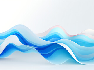 Naklejka premium White background with mesmerizing geometric waves. AI Generation.