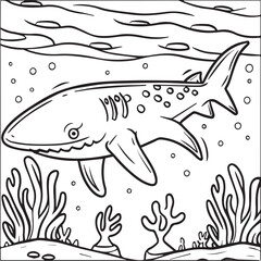 Whale Shark coloring pages. Whale Shark outline