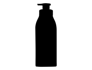 Lotion bottle silhouette vector art white background