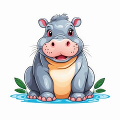 Obraz na płótnie Canvas Hippopotamus Illustration