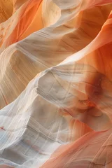 Foto op Plexiglas Warm oranje Surreal colorful landscape inspired by Grand Canyon. Rock texture, rock formations. Abstract colorful background image. Created with Generative AI technology