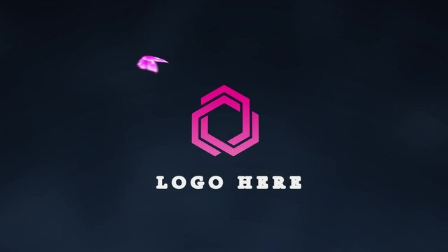 3d new cinematic butterfly elegant clean trendy logo reveal with logo animation. 3d logo animation. intro, trendy logo, abstract logo. you can use this animation to your all branding presentations.