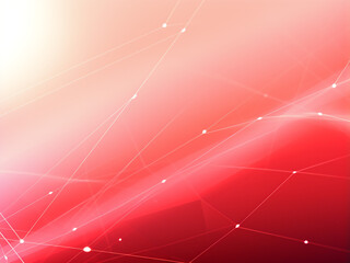 Fototapeta premium An intriguing geometric design on red background. AI Generation.
