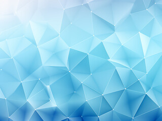 Obraz premium Geometric beauty: Polygon blue background. AI Generation.