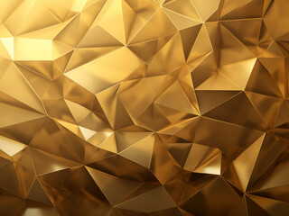 Elegant Polygon gold geometric illustration. AI Generation.