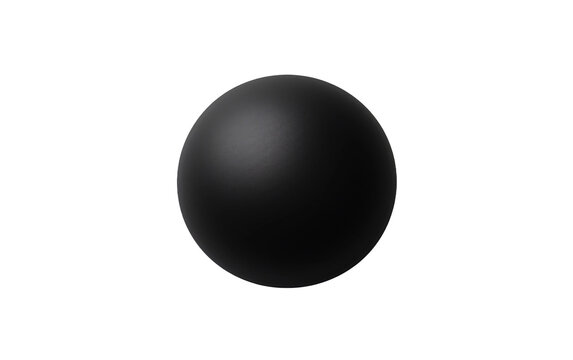 Black Ping Pong Ball with Clear Background
