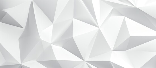 Abstract geometric white background with paper origami pattern.