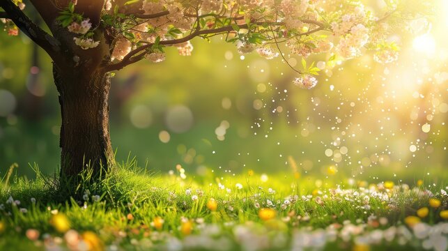 An image of spring tree holiday background