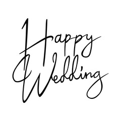 Happy wedding engagement typography, lettering, wedding cards