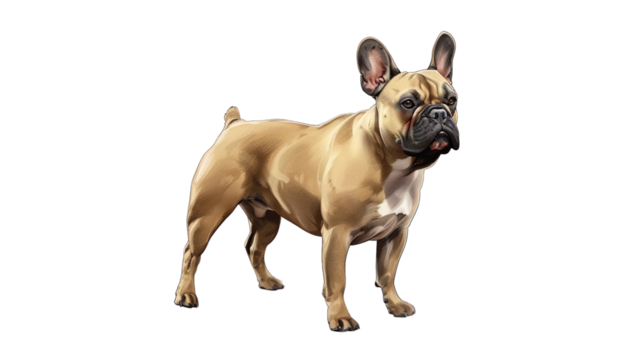 Dog, French Bulldog, full body, beautiful, transparent background