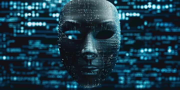 A digital virtual man generated from binary code 3d illustration