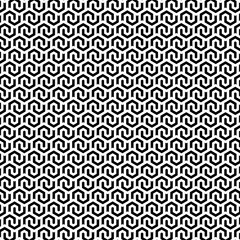 Black and white geometric pattern design. Vector editable pattern. 