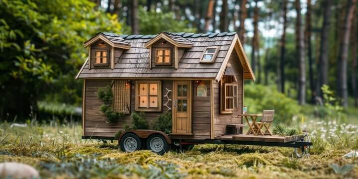 An image of tiny house model with clean background