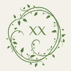 Sustainable Fashion Brand Letter style logo, Single letter logo