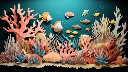 coral reef with fish