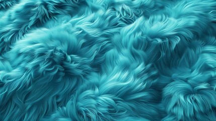 Vibrant aqua fur texture, high-quality detailed background, realistic digital illustration - obrazy, fototapety, plakaty