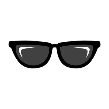 Stylish Sunglasses, Black color. Vector Image
