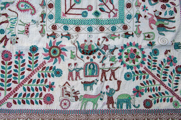 Discover the artistry of intricate hand-sewn Nakshi Kantha, a timeless Bangladeshi textile...