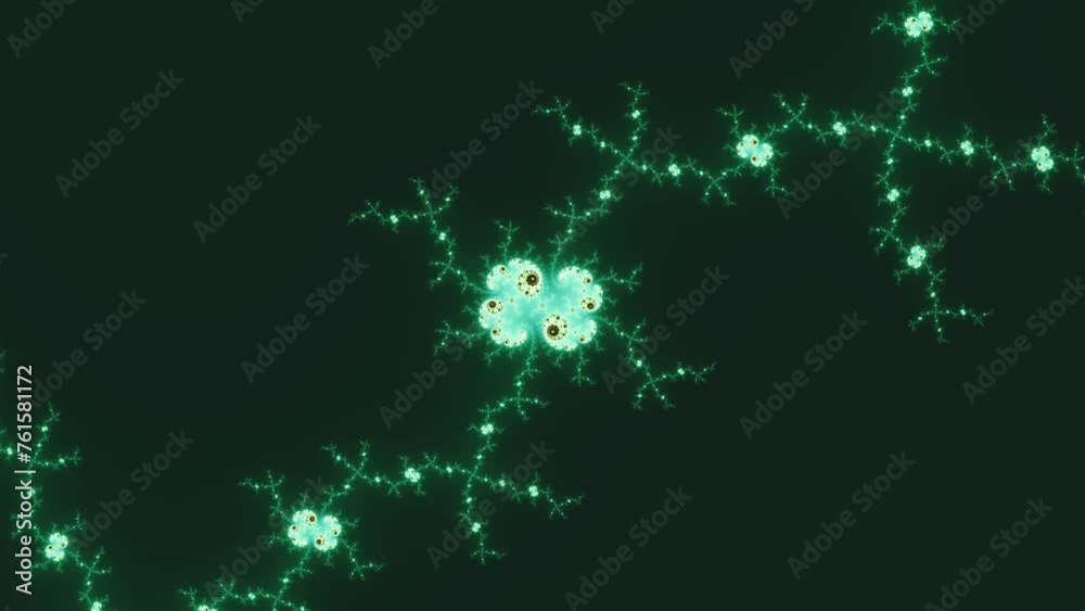 Wall mural 4k abstract multicolored motion graphics background. fractal sequence patterns 3d. for yoga or clubs
