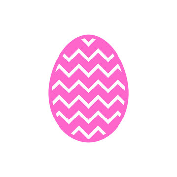 Easter egg with chevron pattern 