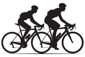 riders silhouettes cycling silhouette