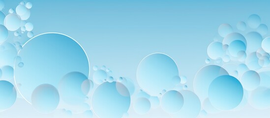 Fototapeta premium pattern with light blue spheres on abstract gradient background. Suitable for advertising and promotional materials.
