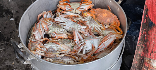 Crab in the restaurant, crab is seafood © Pisan