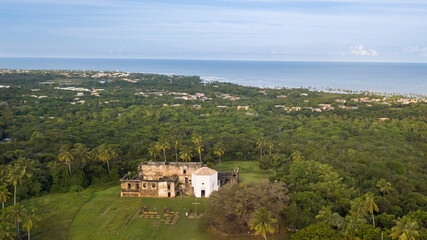 Castelo Praia do Forte, Bahia. Aerial view.