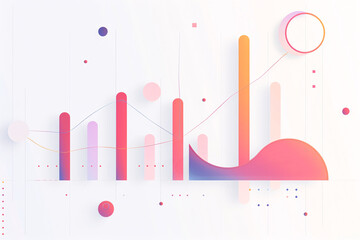 Modern colorful infographic with various abstract data elements