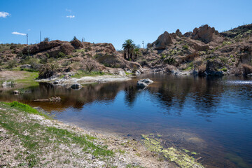 Fototapeta na wymiar Ayer Lake in the Boyce Thompson Arboretum State Park, Superior, Arizona