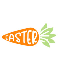 Easter typography clip art design on plain white transparent isolated background for card, shirt, hoodie, sweatshirt, apparel, tag, mug, icon, poster or badge