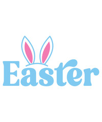 Easter typography clip art design on plain white transparent isolated background for card, shirt, hoodie, sweatshirt, apparel, tag, mug, icon, poster or badge