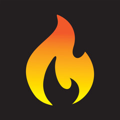 Fire flame symbol. Colorful icon isolated on white background. Fire flame silhouette. Simple sign. Vector illustration.eps10