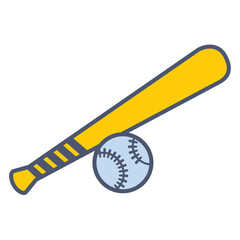 Baseball stick icon. Vector image