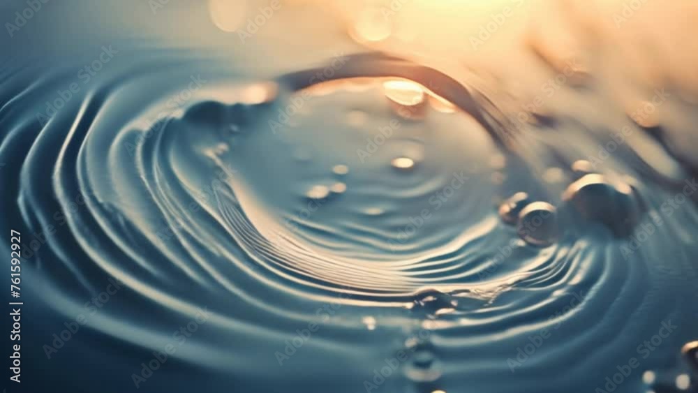 Poster water drop ripples surface abstract splash