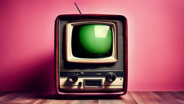 Effetto rumore statico sul vecchio televisore vintage, stanza retr&ograve;