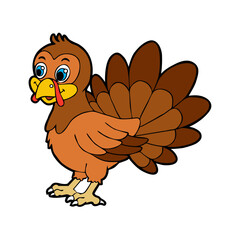 Chicken animal cartoon . Vector image
