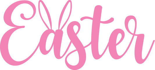 Obraz premium Easter typography clip art design on plain white transparent isolated background for card, shirt, hoodie, sweatshirt, apparel, tag, mug, icon, poster or badge