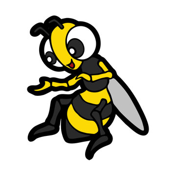 Little bee animal. Vector image