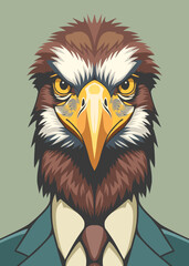 Portrait of eagle man
