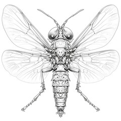 kid's coloring book, insects