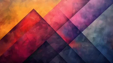 Fotobehang Warm colored abstract geometric pattern with textured diagonal lines,ai generated © Rajesh