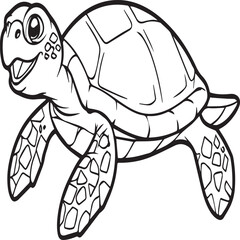 Sea Turtle coloring pages. Sea Turtle outline for coloring book