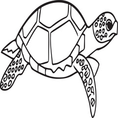 Sea Turtle coloring pages. Sea Turtle outline for coloring book