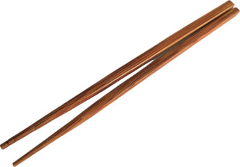 Bamboo chopsticks, cut out transparent