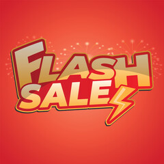 Flash sale discount banner vector clip art