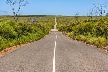 Long Winding Road on Kangaroo Island, Flinders Chase National Park, South Australia, Australia