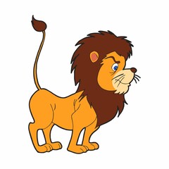 Lion flat illustration. Design image