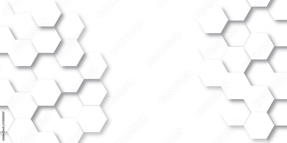 Wall mural abstract background with squares . background with hexagons . abstract background with lines . white