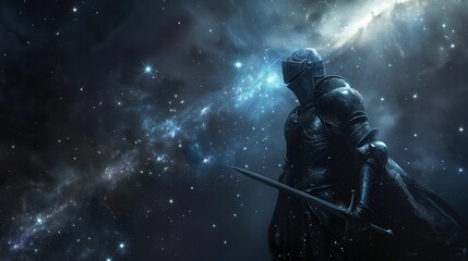 Fototapeta premium Space knight. galaxy